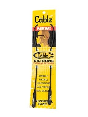 Cablz NWT silicone eyewear retainer holder black new